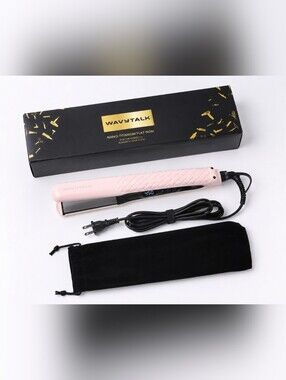Wavytalk Nano Titanium Hair Straightener 1.75" Pink LCD Flat Iron K-139 Dual NEW